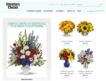 Tablet Screenshot of darettasflorist.com